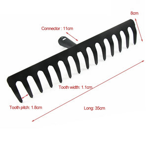 Farming Rake Stainless Steel Rake 14-Tooth Hay Deciduous Rake Pine Soil Rake Garden Gardening Tools Agricultural Farm Tools