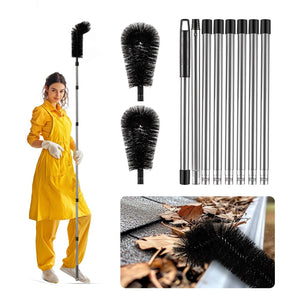Gutter Cleaning Brush Adjutable Roofing Guard Cleaning Tool with Extension Pole