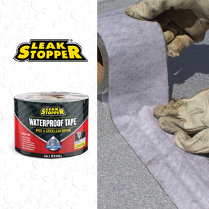 LEAK STOPPER Rubber Flexx Waterproofing & Seam Tape, White, 1 Pack