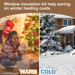 Window Insulation Kit for Winter Heavy Duty Window Insulation Film for Heat A...