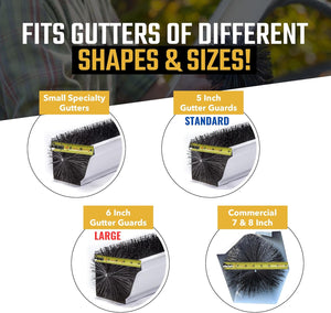 Gutter Guard for 5 Inch Gutters – 105 Ft DIY Leaf Filter Insert, 4.25" Diameter Gutter Protection Brush, Blocks Leaves & Debris, Alternative to Gutter Covers & Screens