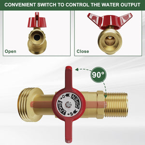 IBC Tote Adapter - 275 330 Gallon Water Tank Adapter with 2.36" Coarse Thread, IBC Tote Fittings, IBC Tote to Garden Hose Adapter with Lead-Free Brass Faucet, Water Tote Hose Adaptor for Garden Hose