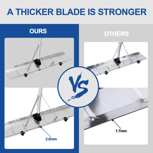20Ft Aluminum Snow Rake with 26 Inch Blade, 5 Extension Tubes & Anti-Skid Handle