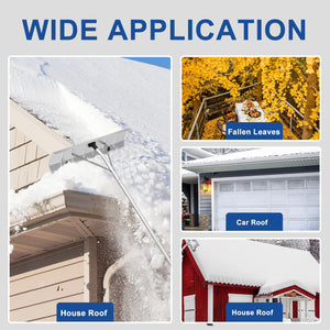 20Ft Aluminum Snow Rake with 26 Inch Blade, 5 Extension Tubes & Anti-Skid Handle