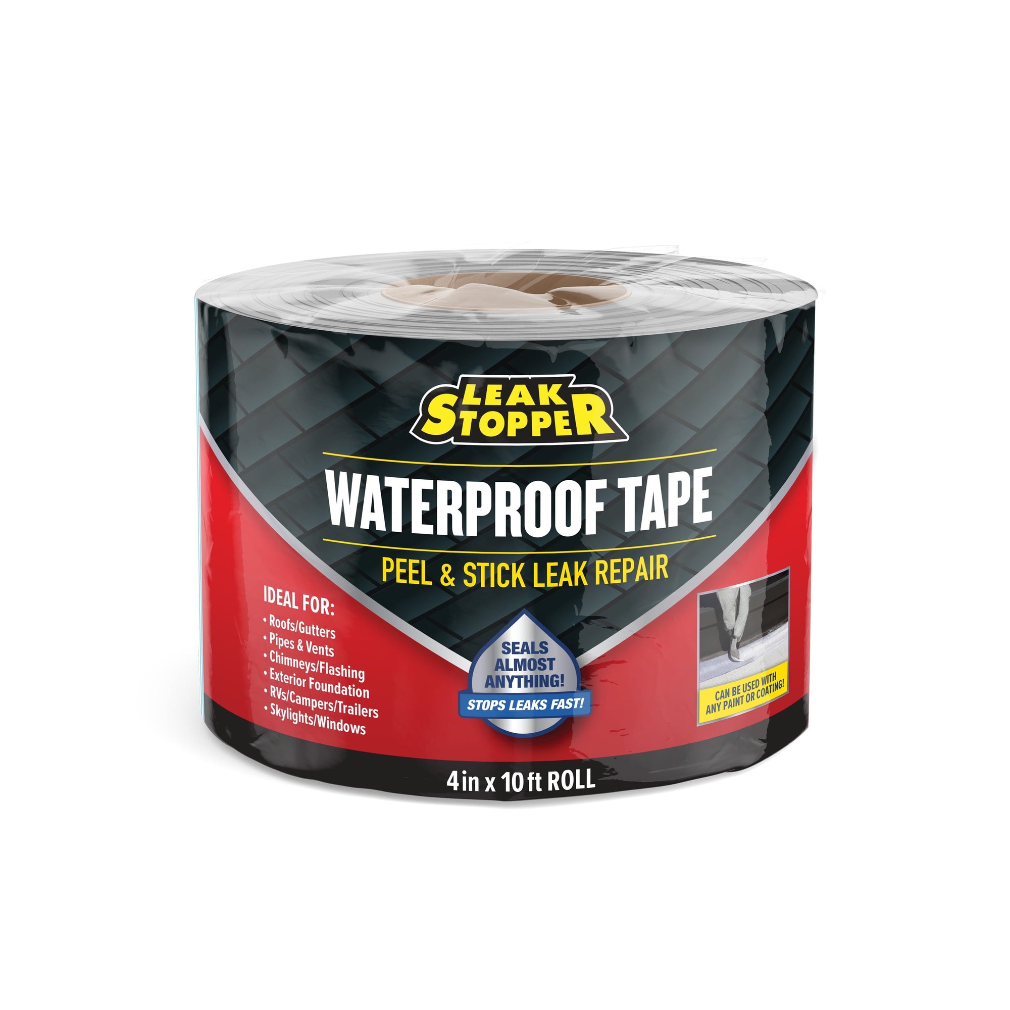 LEAK STOPPER Rubber Flexx Waterproofing & Seam Tape, White, 1 Pack