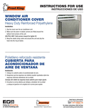 ® AC2H Window Air Conditioner Cover, 18 X 27 X 16In, Fits up to 10,000 BTU